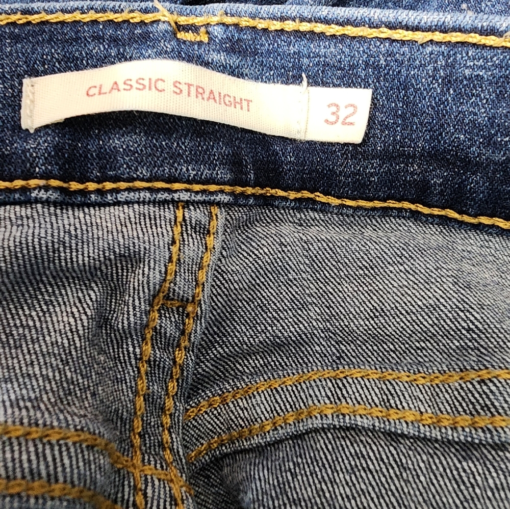 Levi's Jeans Size 32 Classic Straight Women's Casual Denim C136 Z - Picture 3 of 4